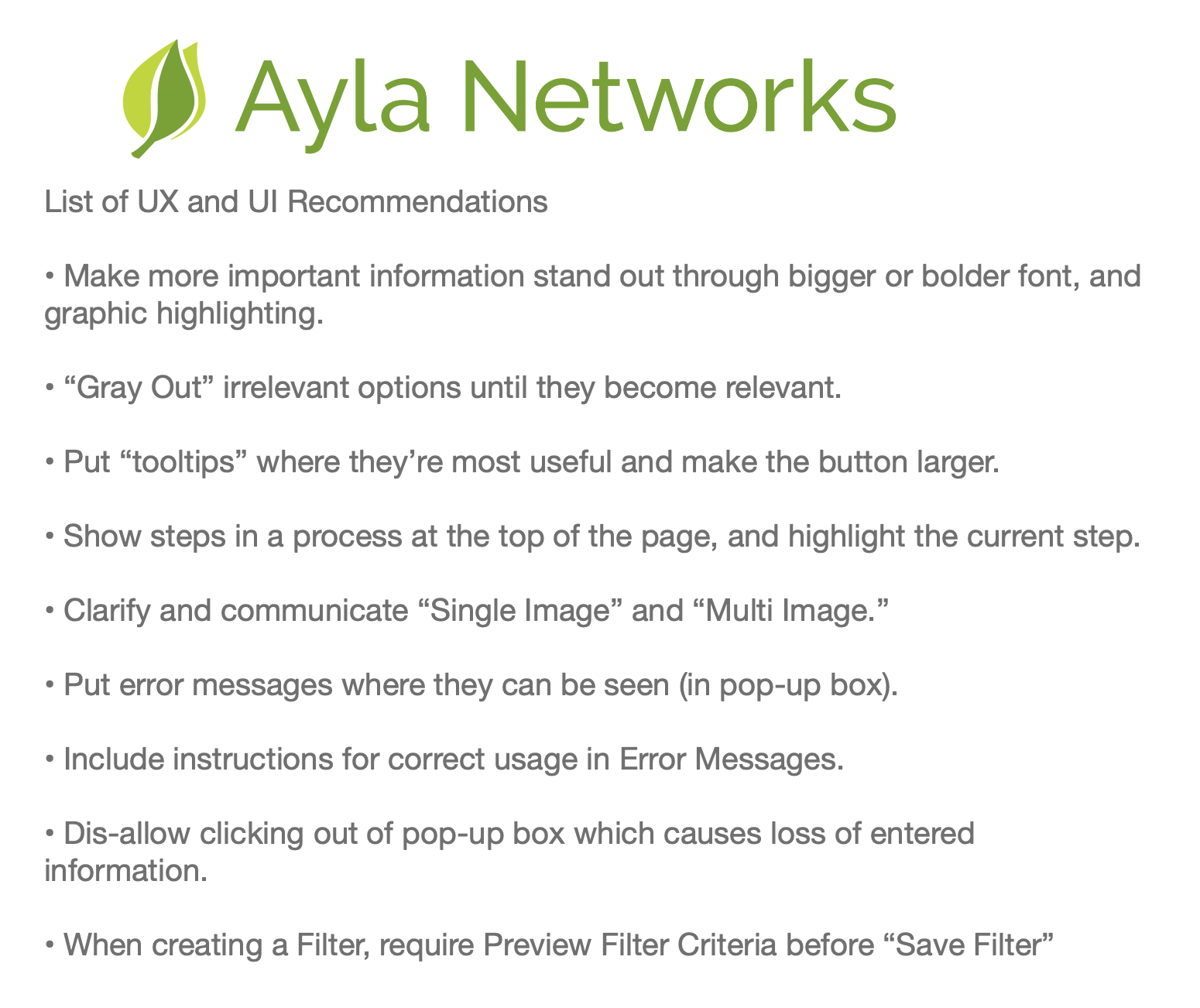 Ayla Networks needed help with their UI