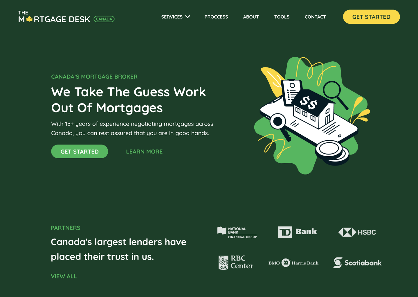 Screen design displayed in a mockup