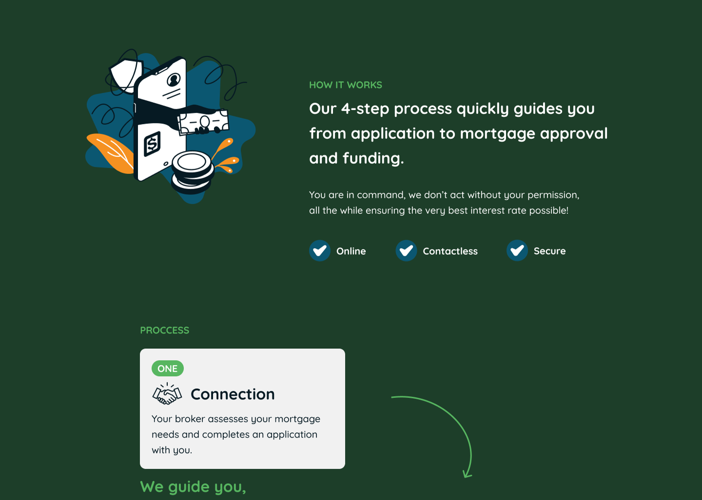 Screen design displayed in a mockup