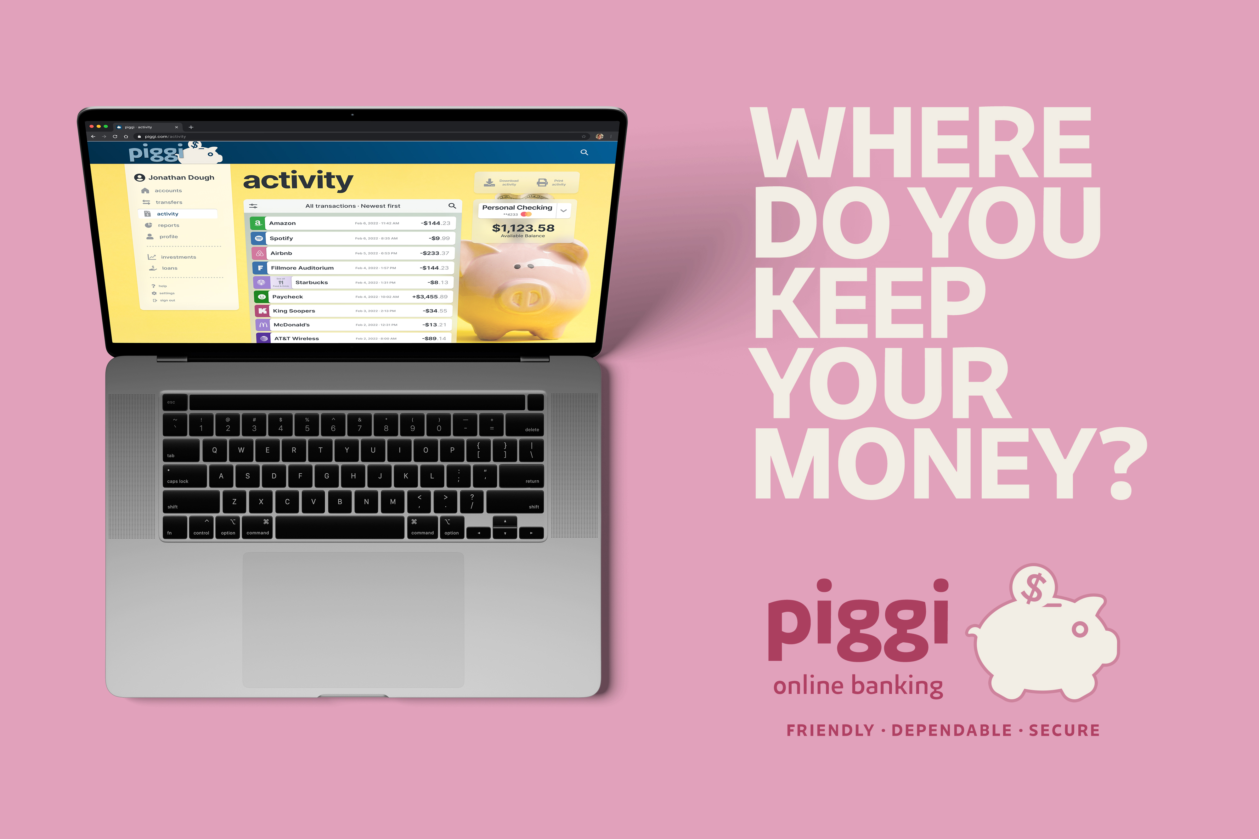 piggi Bank App UI Design