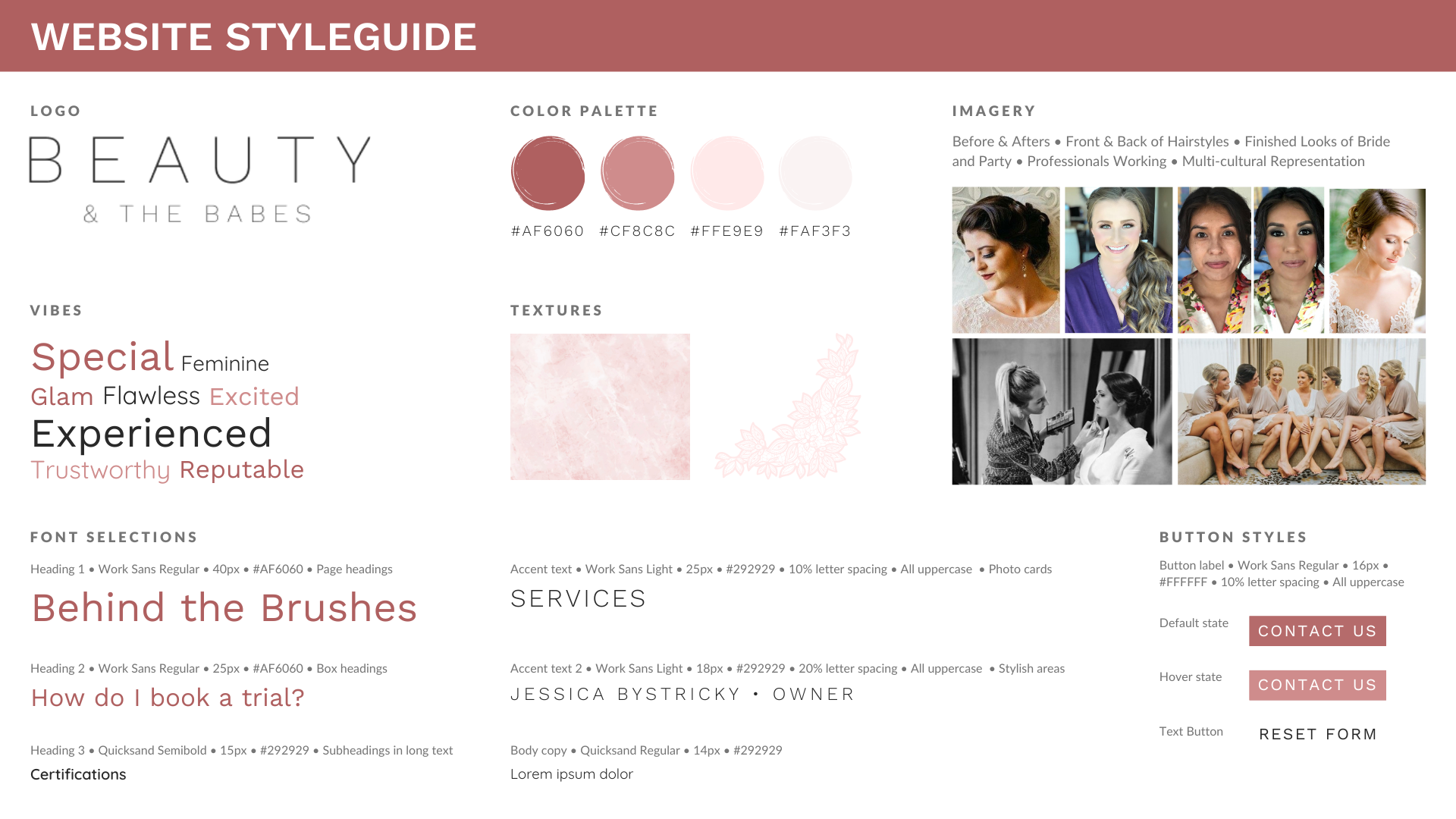 Image of website style guide