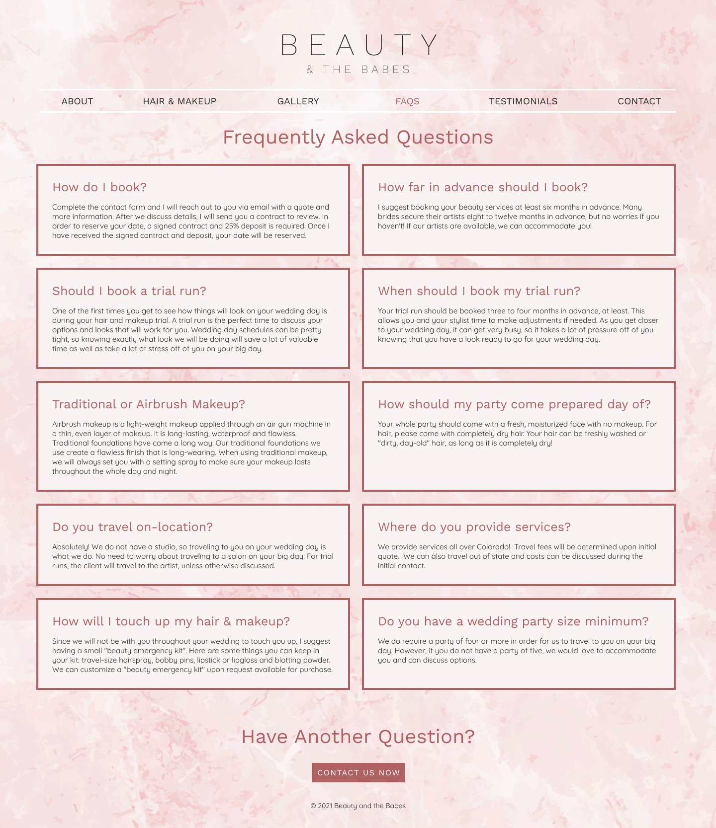 Revised FAQs page