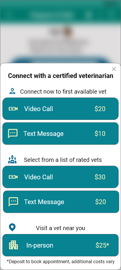 Screen design displayed in a mockup