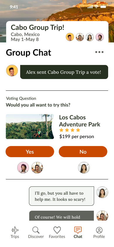 Screen design displayed in a mockup