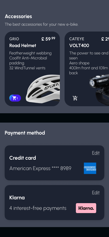 Screen design displayed in a mockup