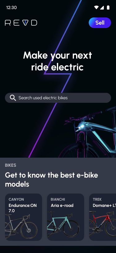 Screen design displayed in a mockup