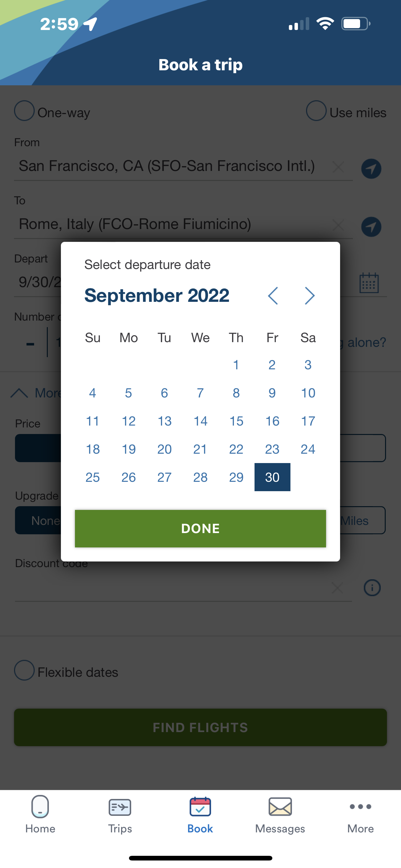 Screen design displayed in a mockup