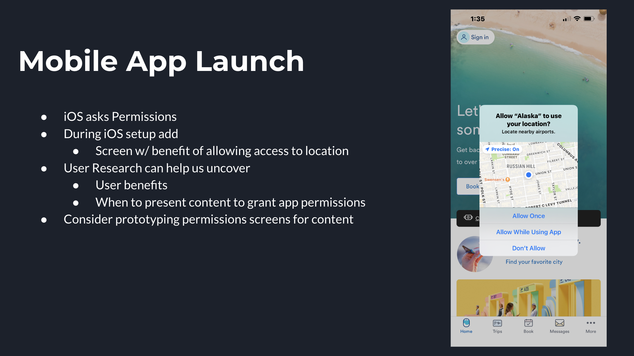 Screen design displayed in a mockup