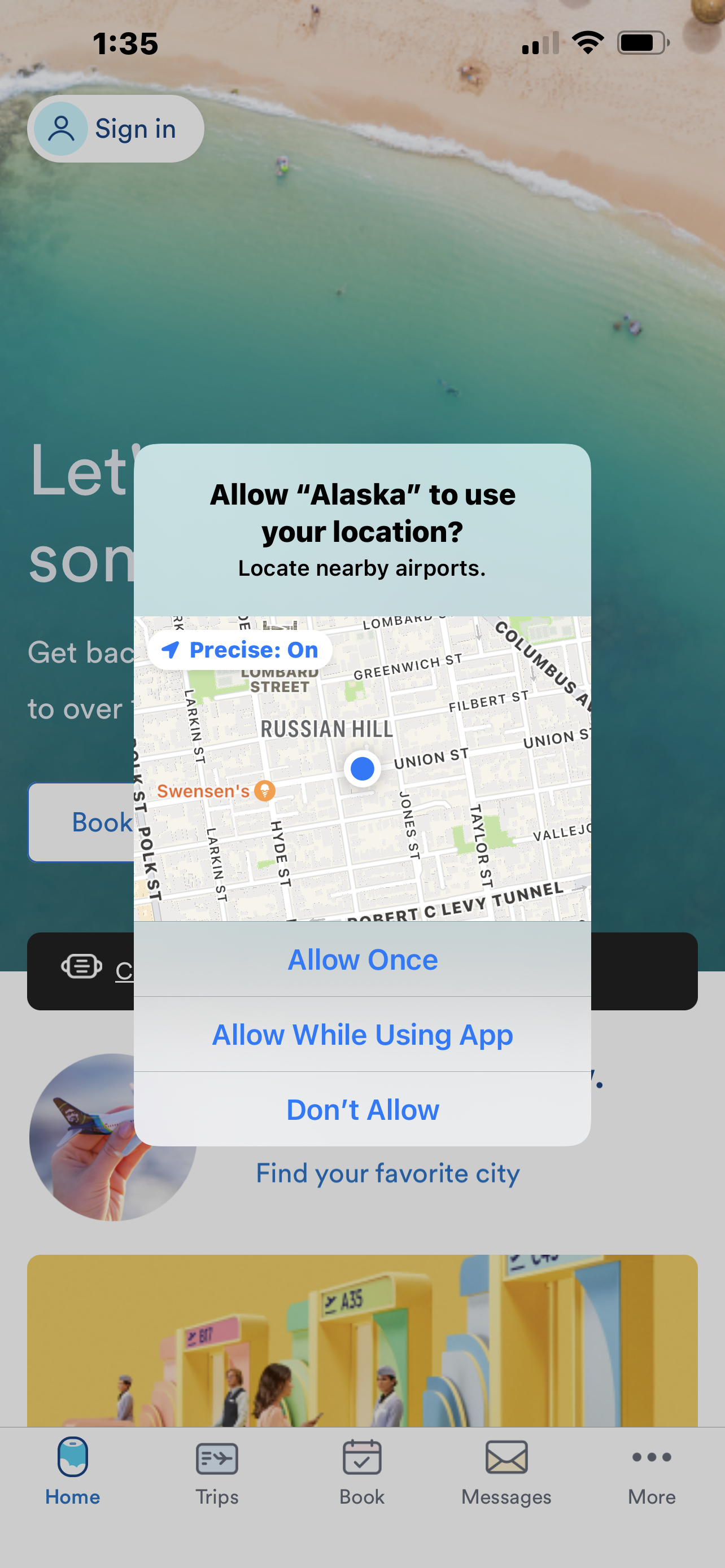 Screen design displayed in a mockup