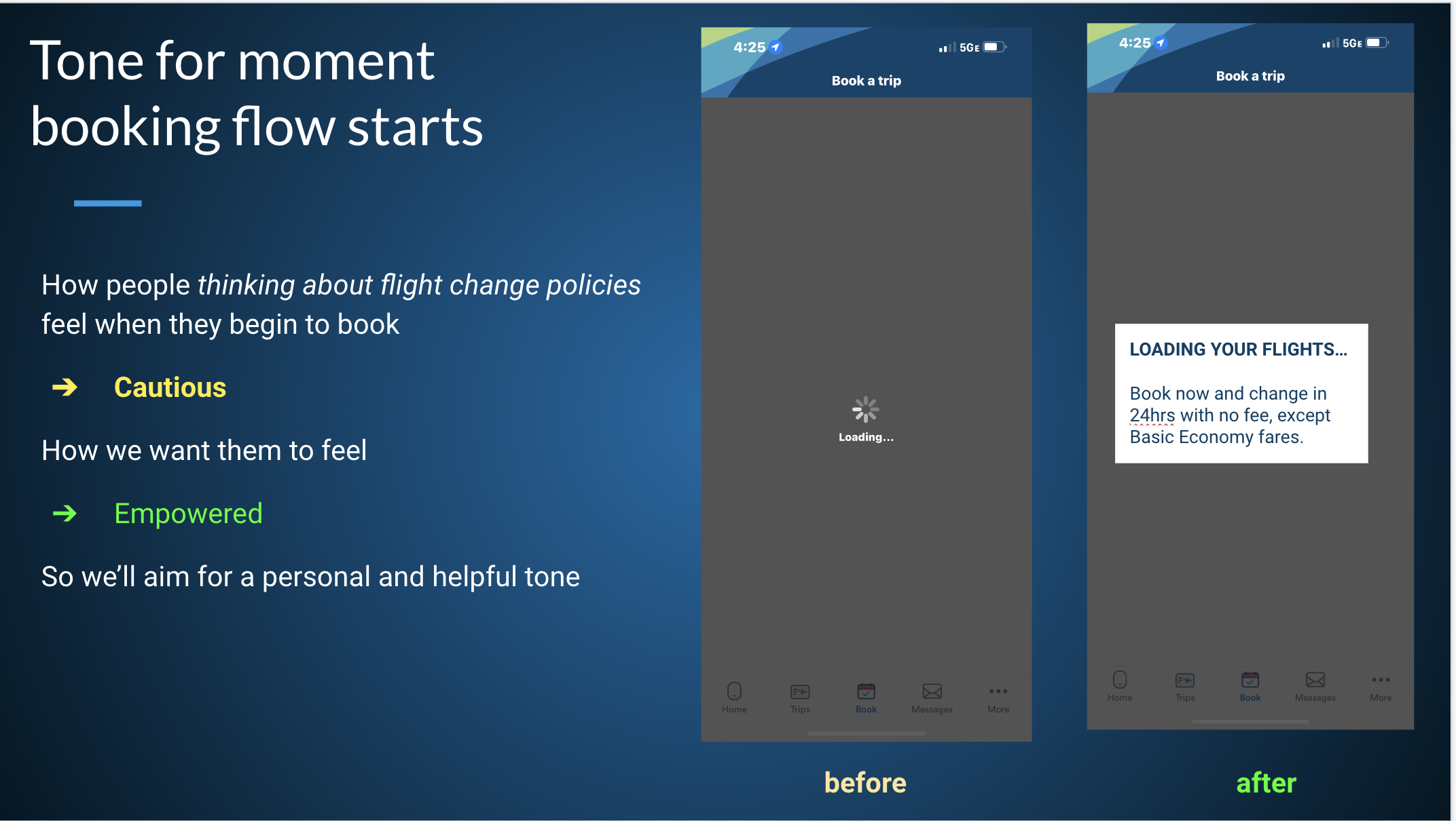 Screen design displayed in a mockup