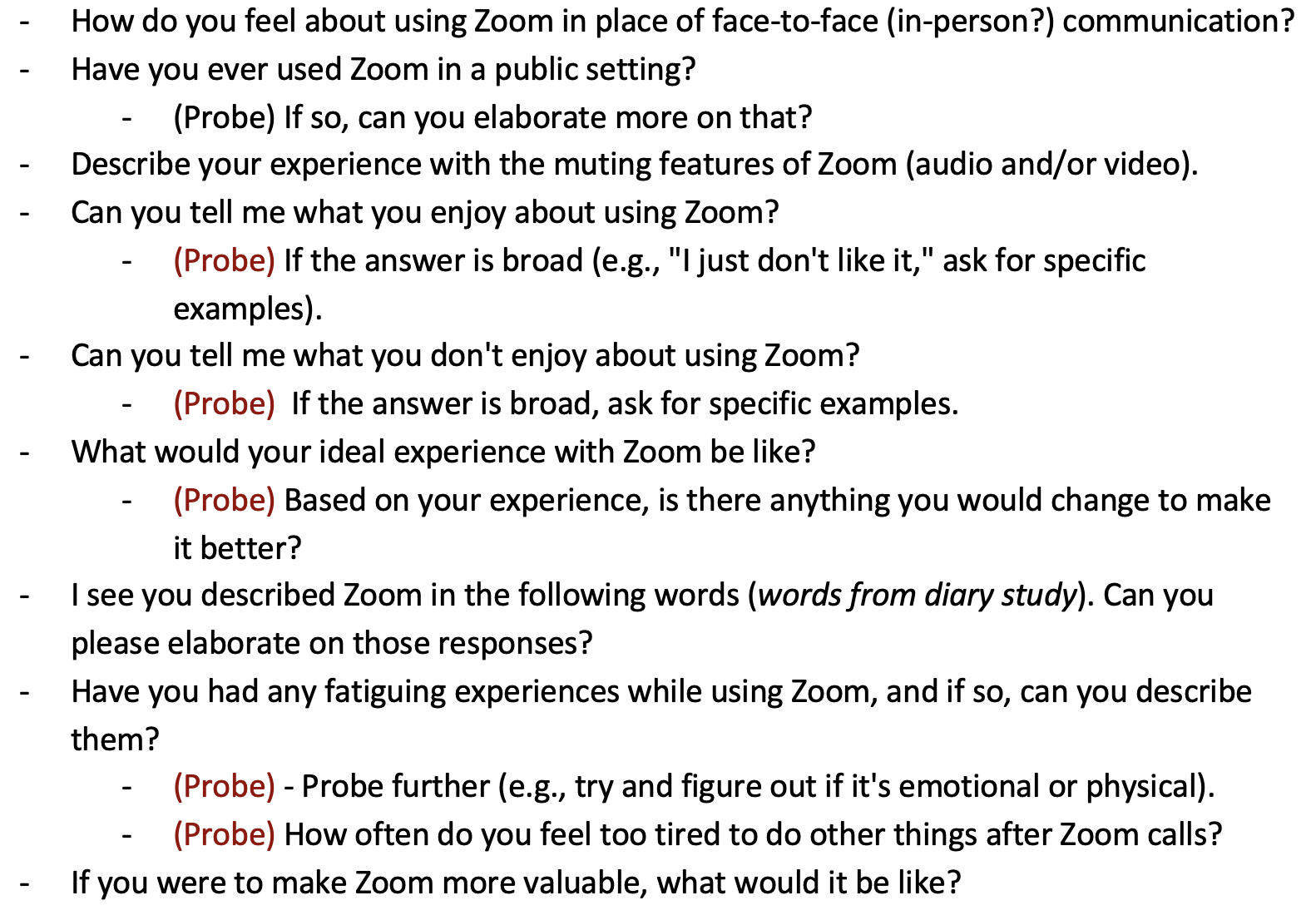 Zoom Fatigue: UX Research Methods