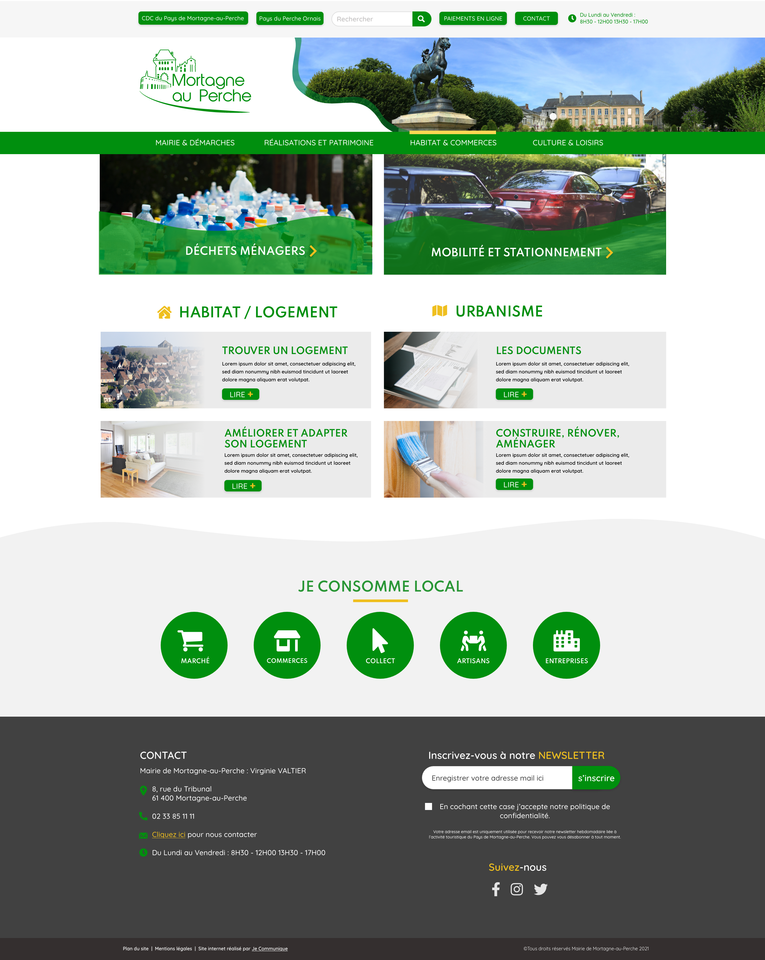 Screen design displayed in a mockup