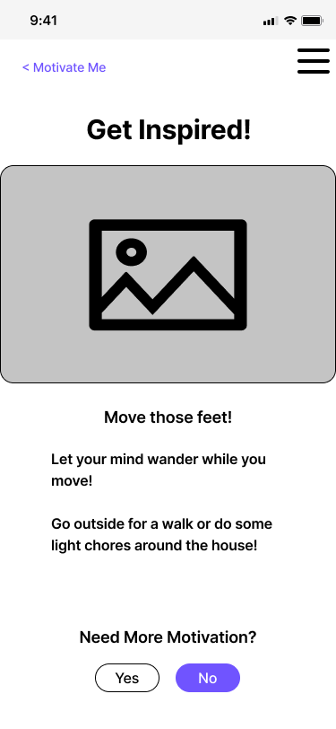 Screen design displayed in a mockup