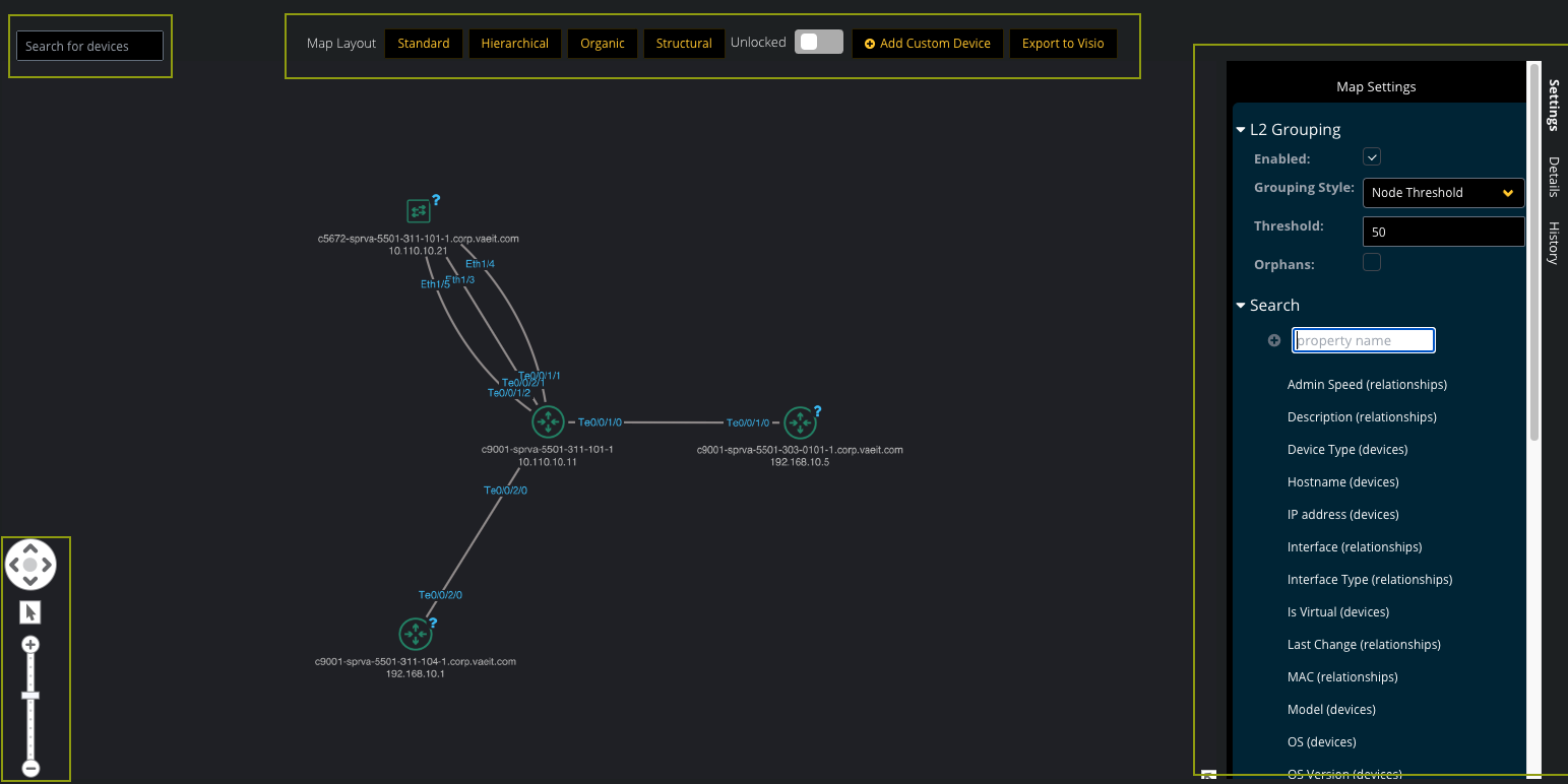 Network Device Mapping Feature