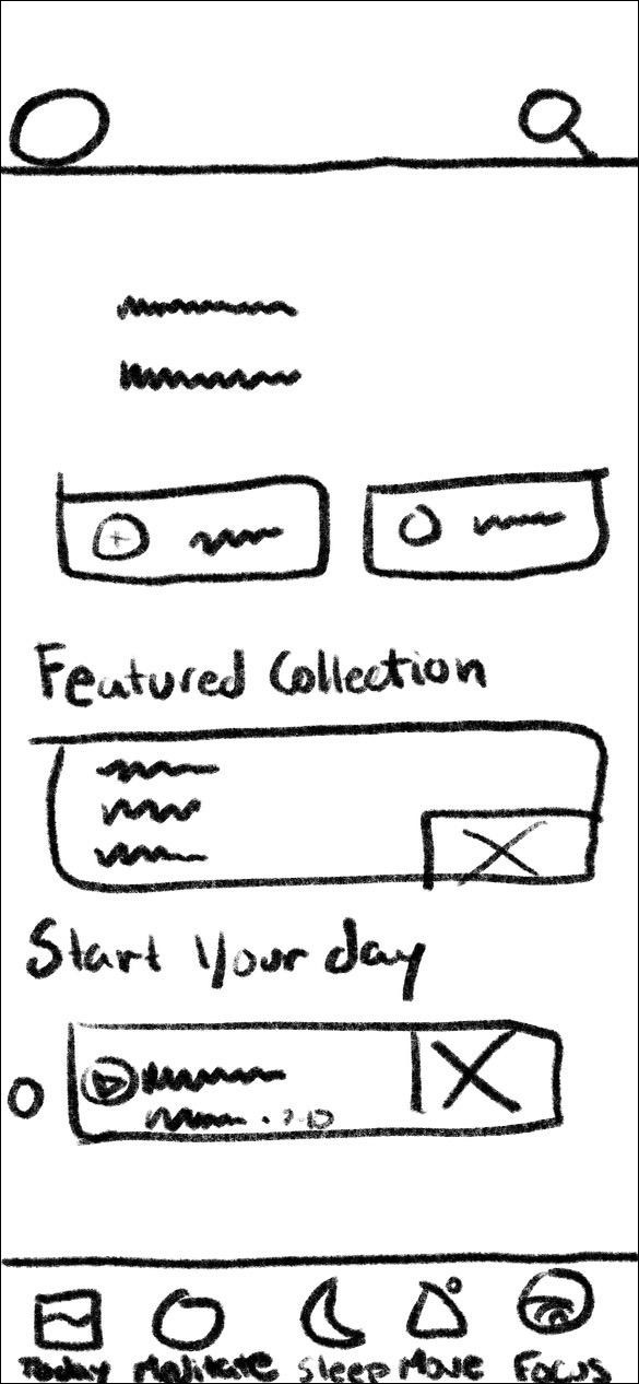 Screen design displayed in a mockup