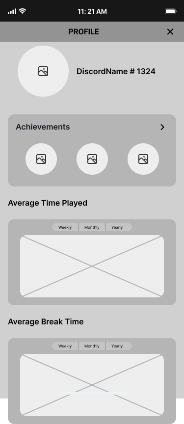 Screen design displayed in a mockup