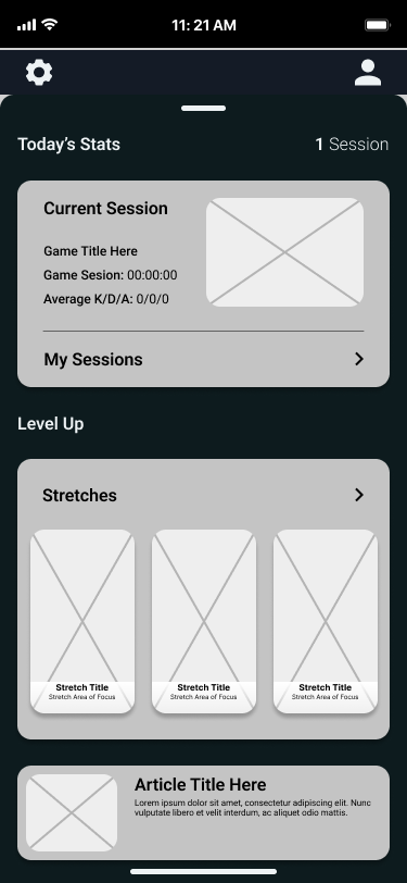 Screen design displayed in a mockup