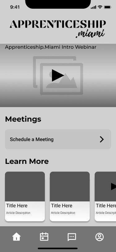 Screen design displayed in a mockup