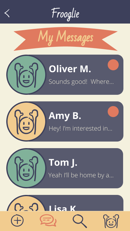 Screen design displayed in a mockup