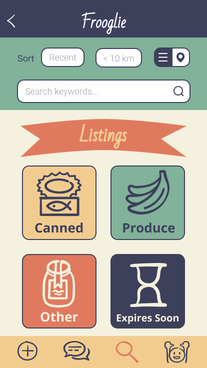 Screen design displayed in a mockup