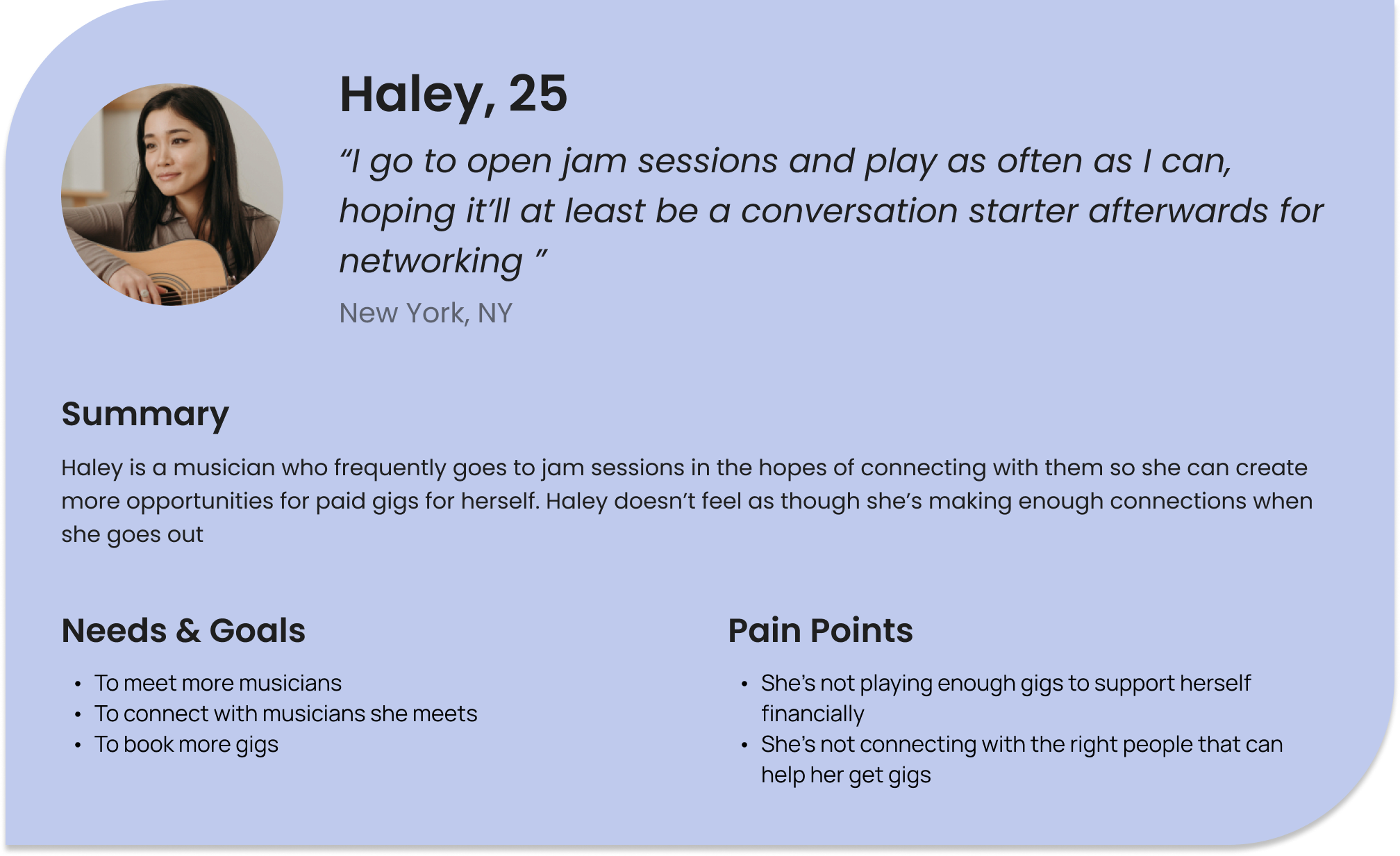 Designing a gig booking flow for a networking app for musicians