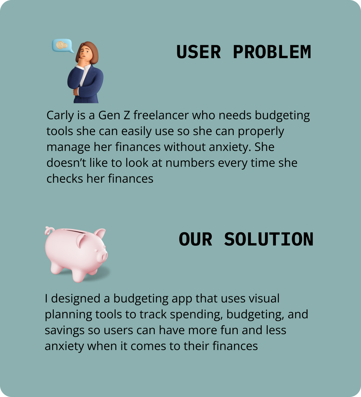 Concept design for a budgeting app
