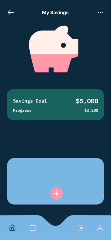 Screen design displayed in a mockup