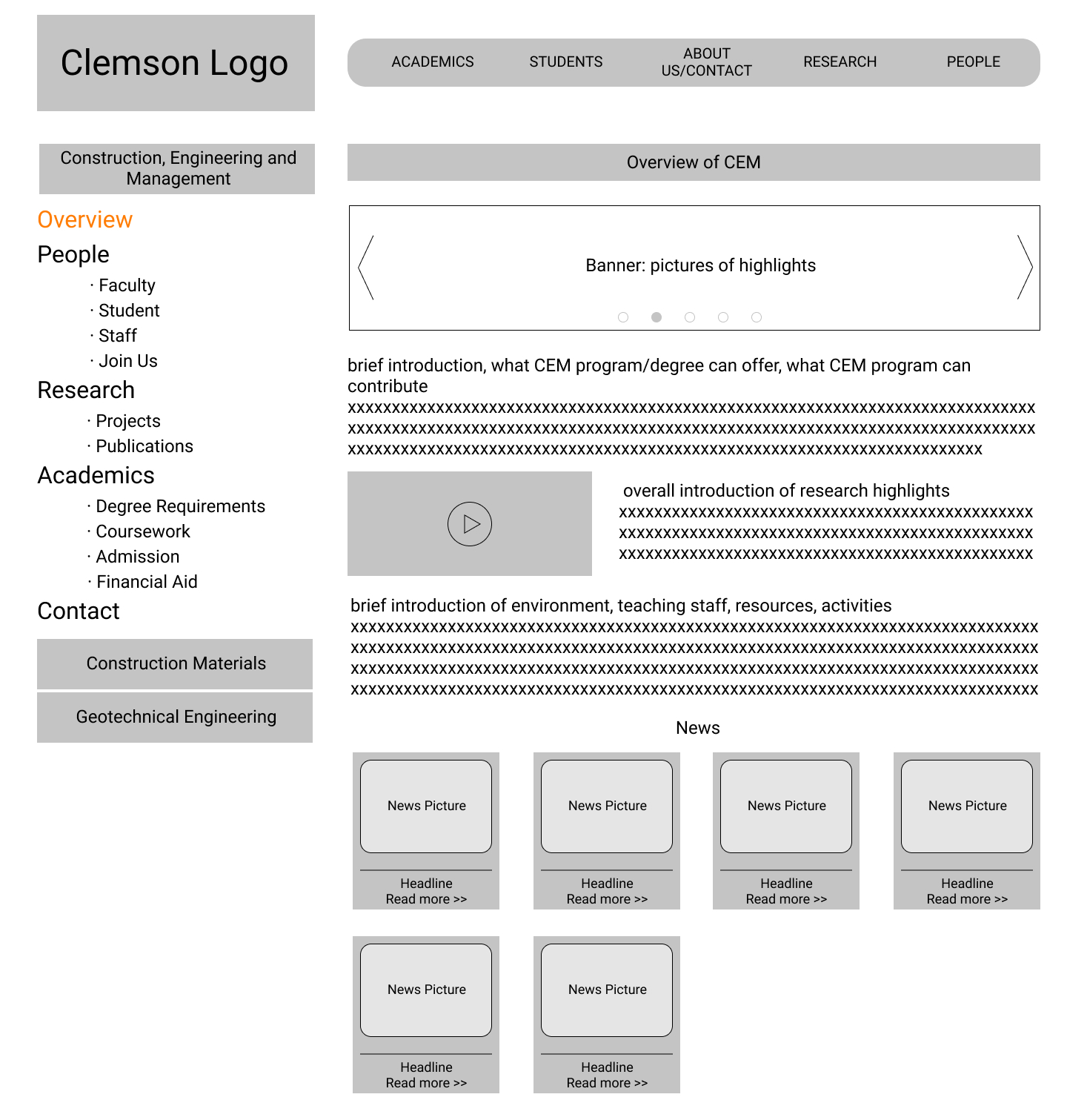 Redesign of CEM Web Portal (2020)