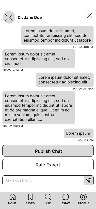 Screen design displayed in a mockup