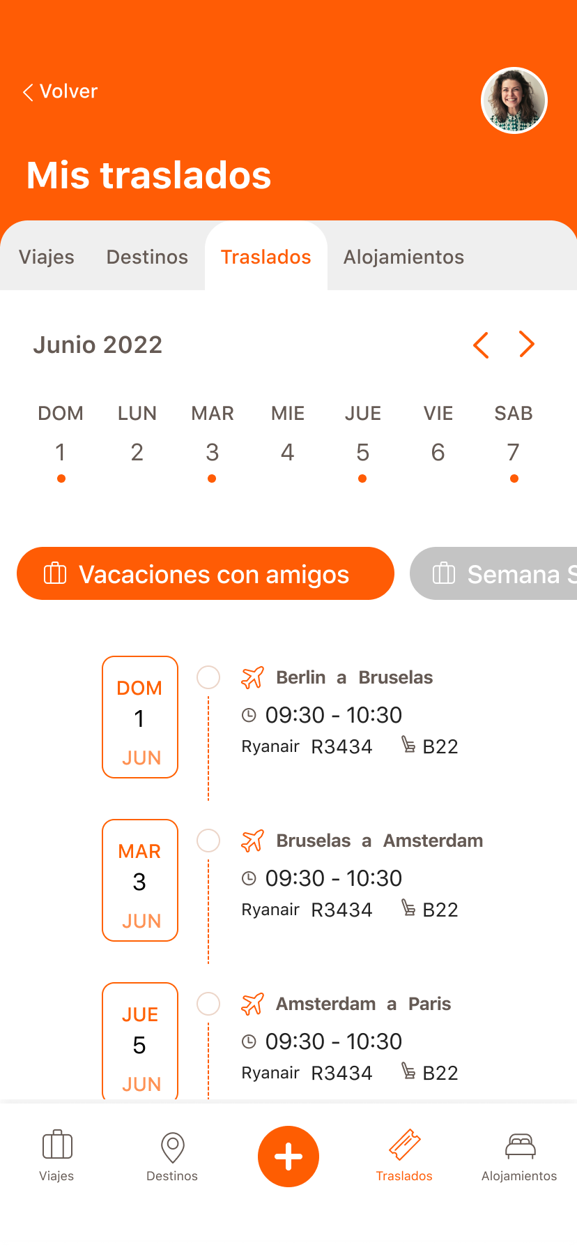 Screen design displayed in a mockup