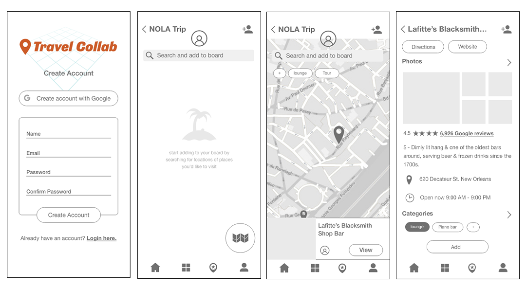 Travel Collaboration Mobile App