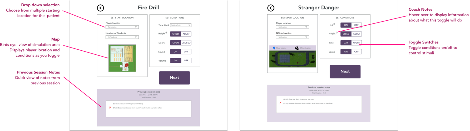 Clinician Dashboard Interface for VR Therapy