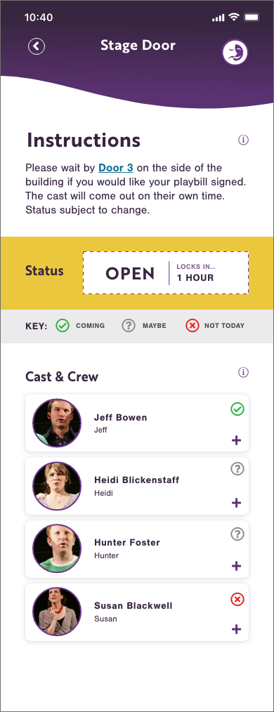 Screen design displayed in a mockup
