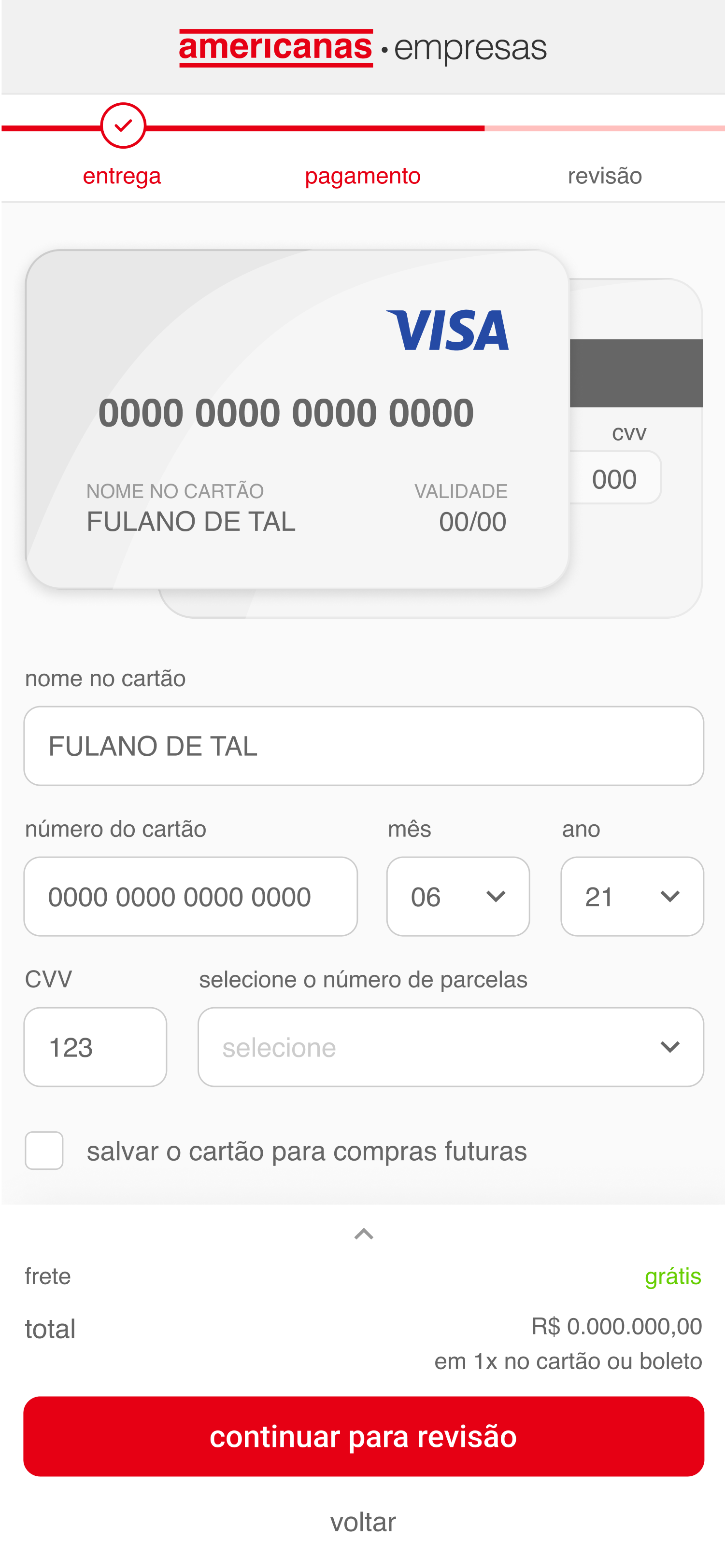 Screen design displayed in a mockup