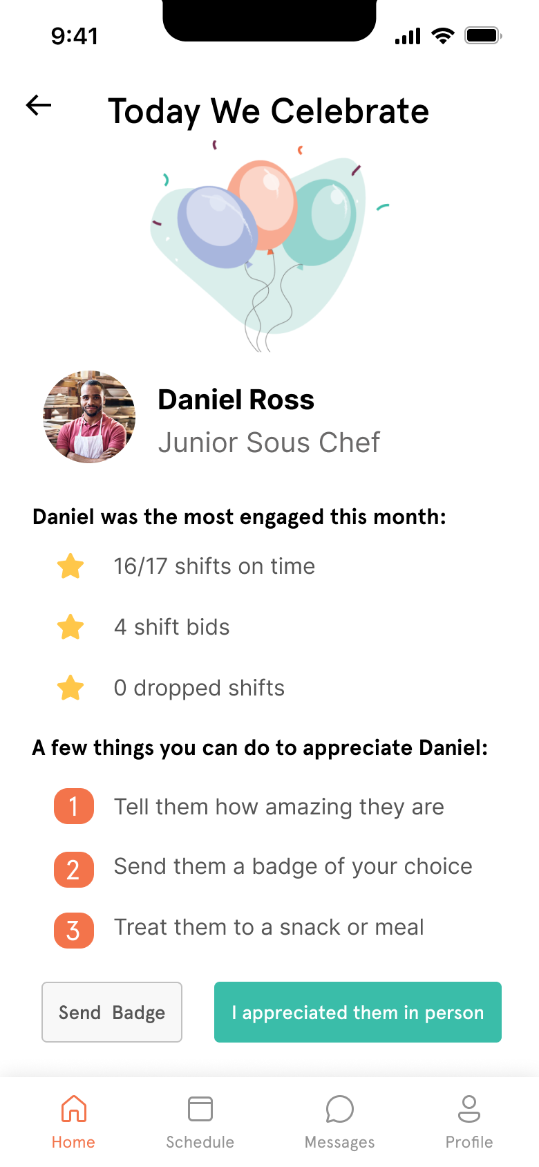 7Shifts Hackathon - First Place