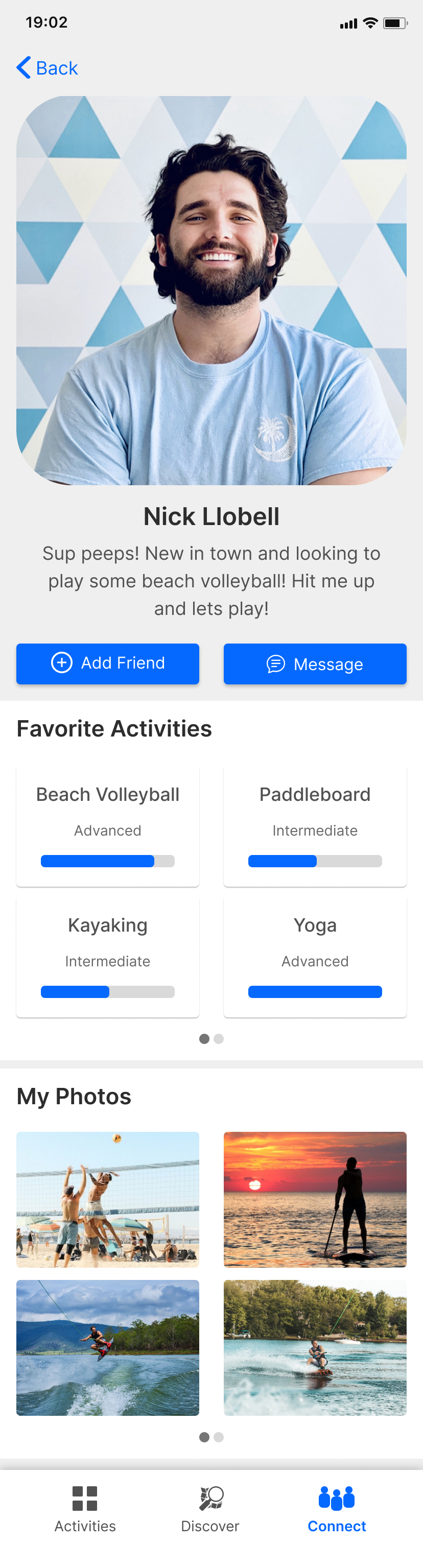 Screen design displayed in a mockup