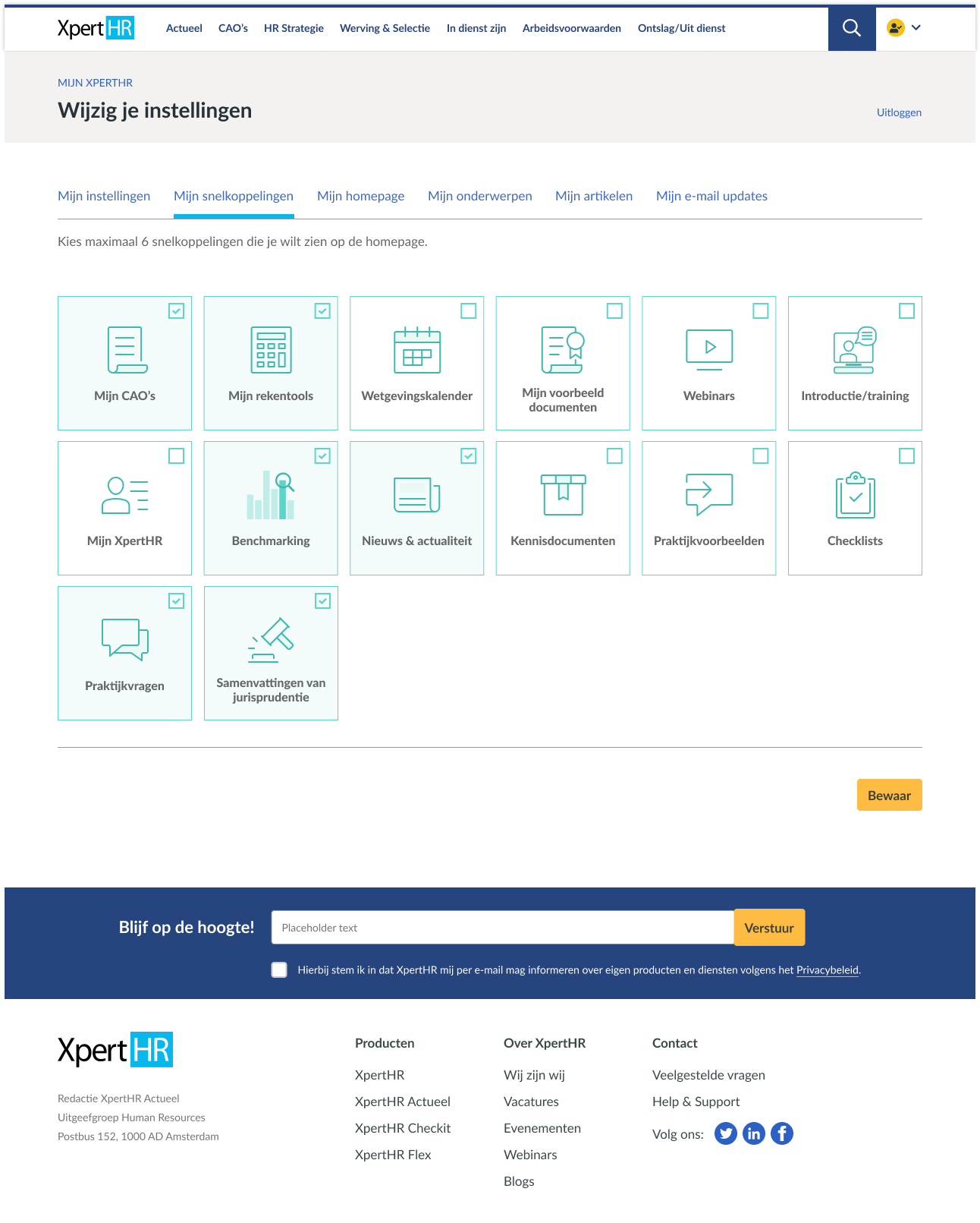 Screen design displayed in a mockup