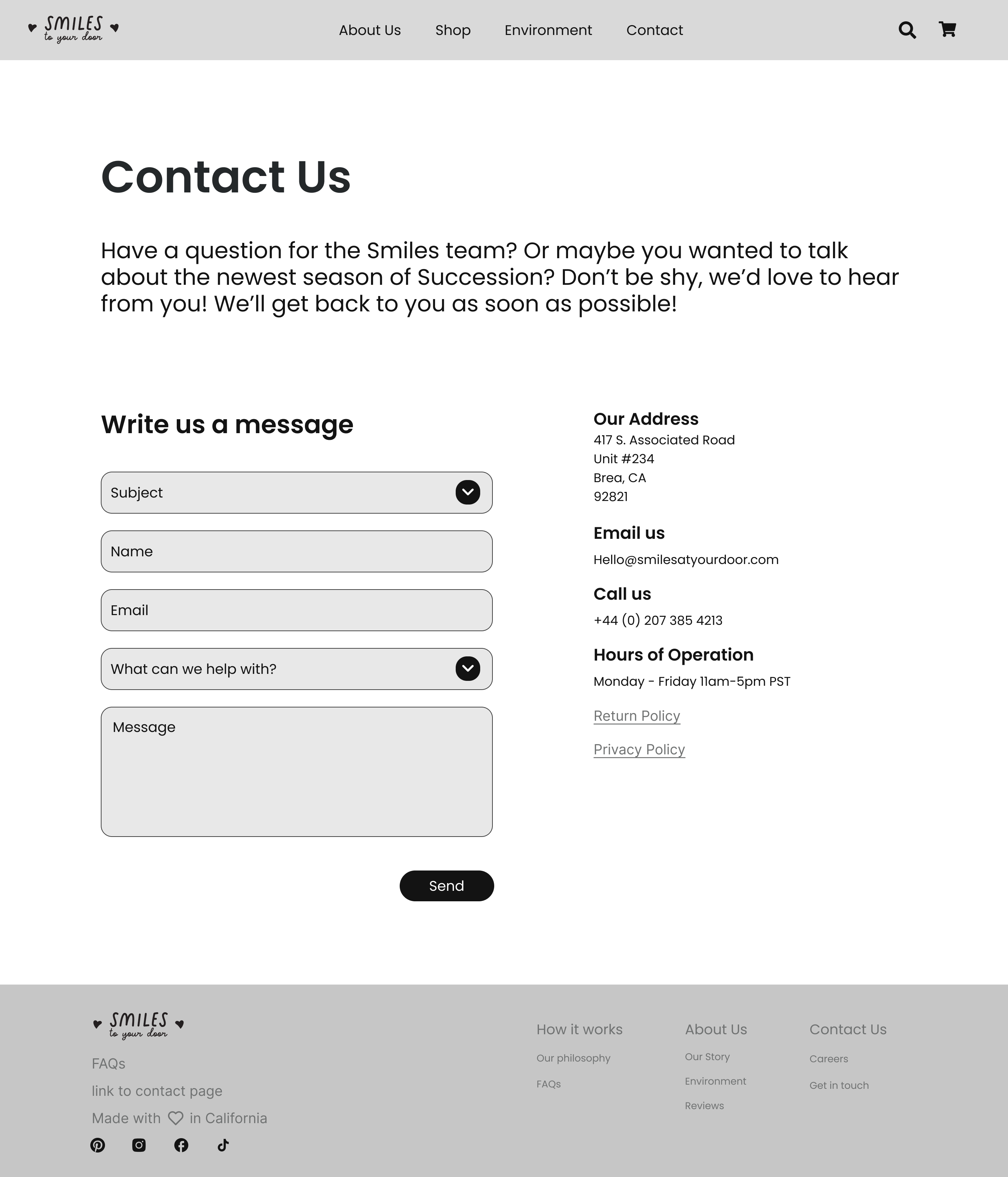Screen design displayed in a mockup
