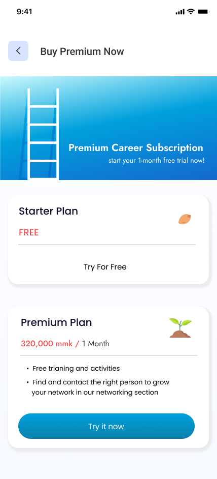 Screen design displayed in a mockup