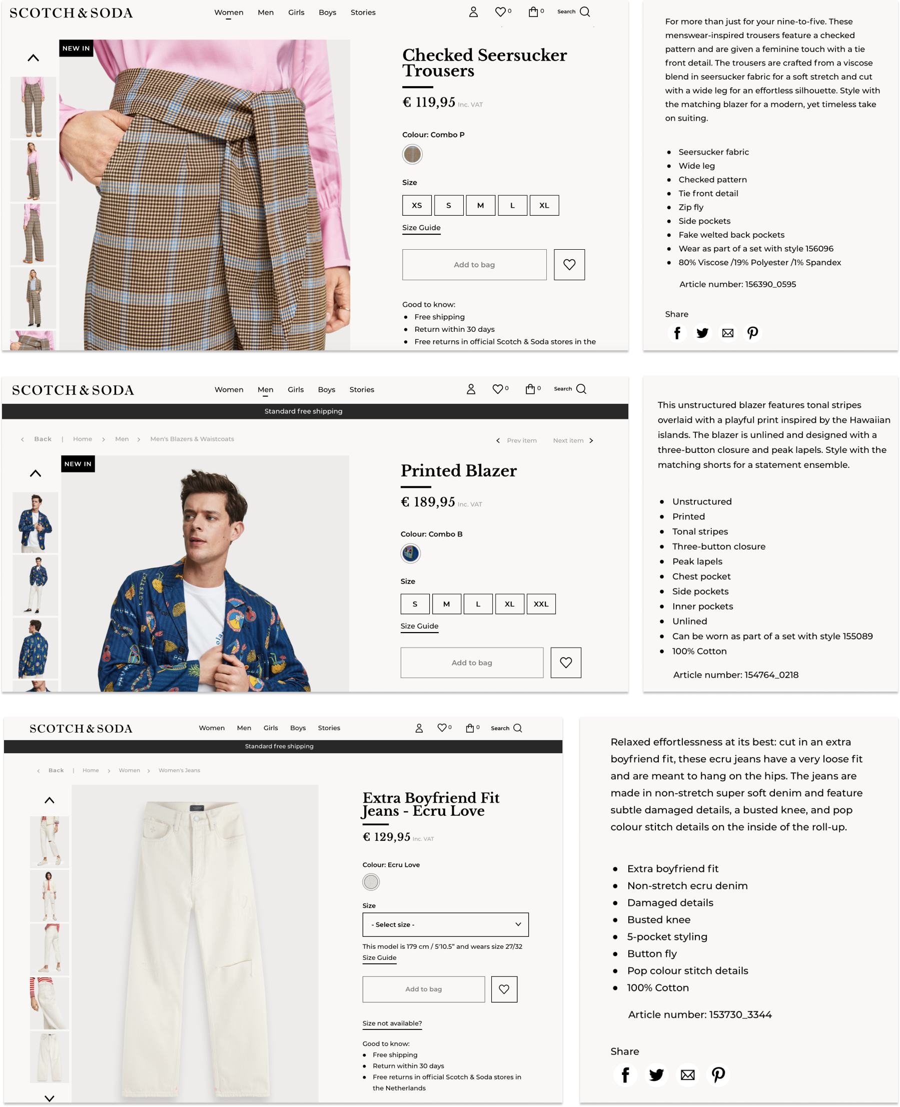Copywriting for Scotch & Soda