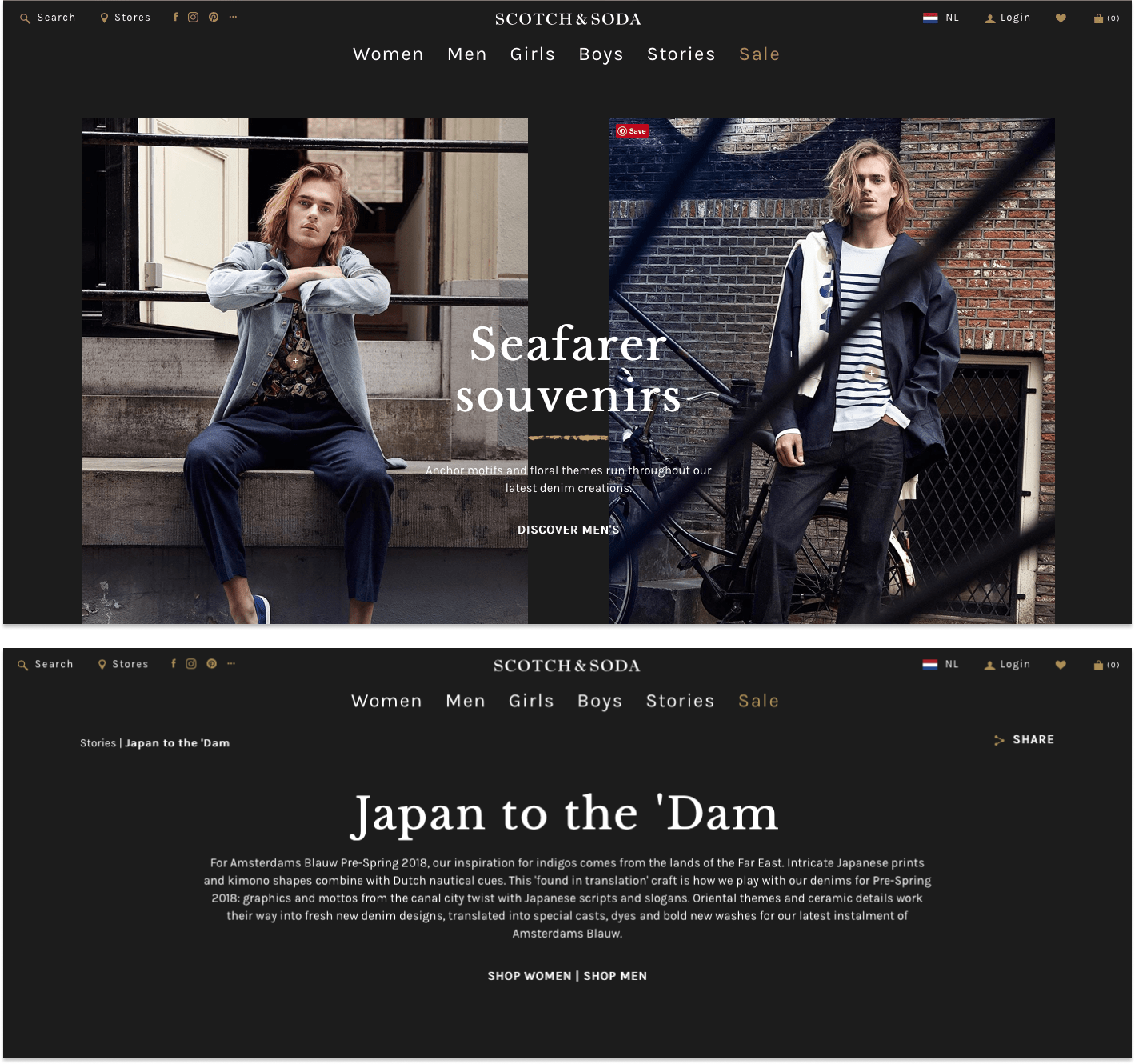 Copywriting for Scotch & Soda