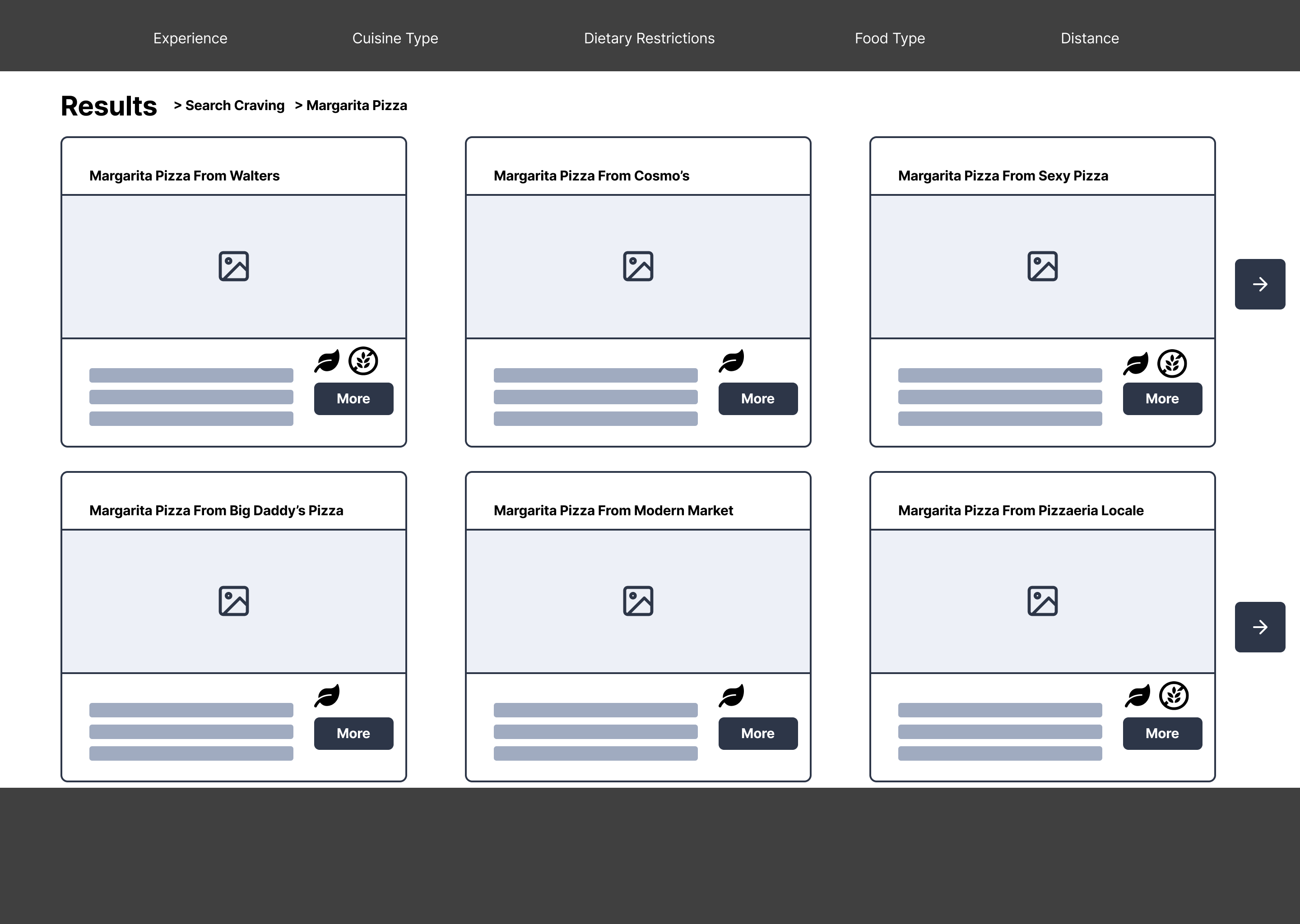 Screen design displayed in a mockup
