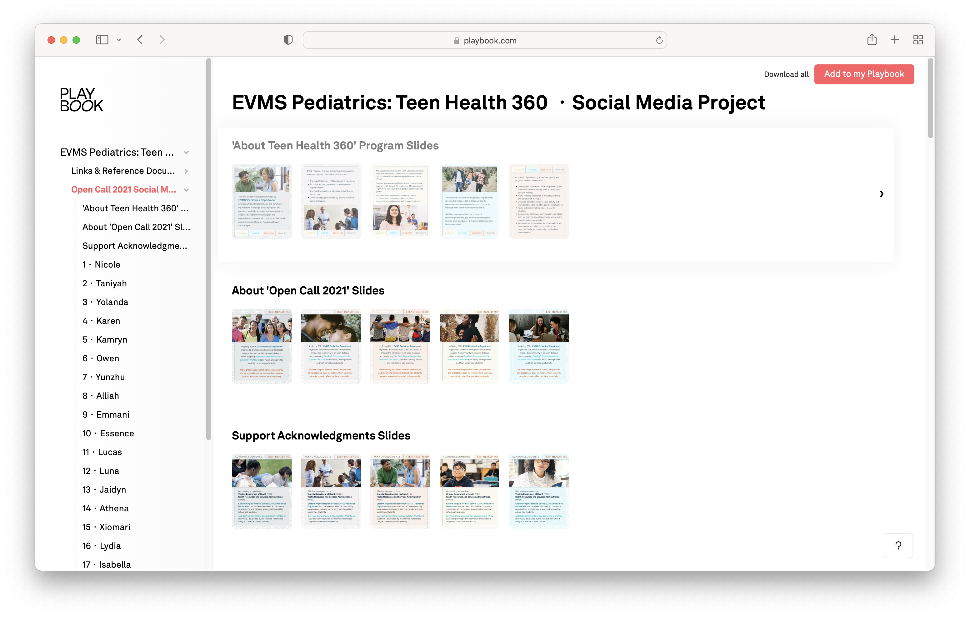 TEEN HEALTH 360・OPEN CALL RESULTS