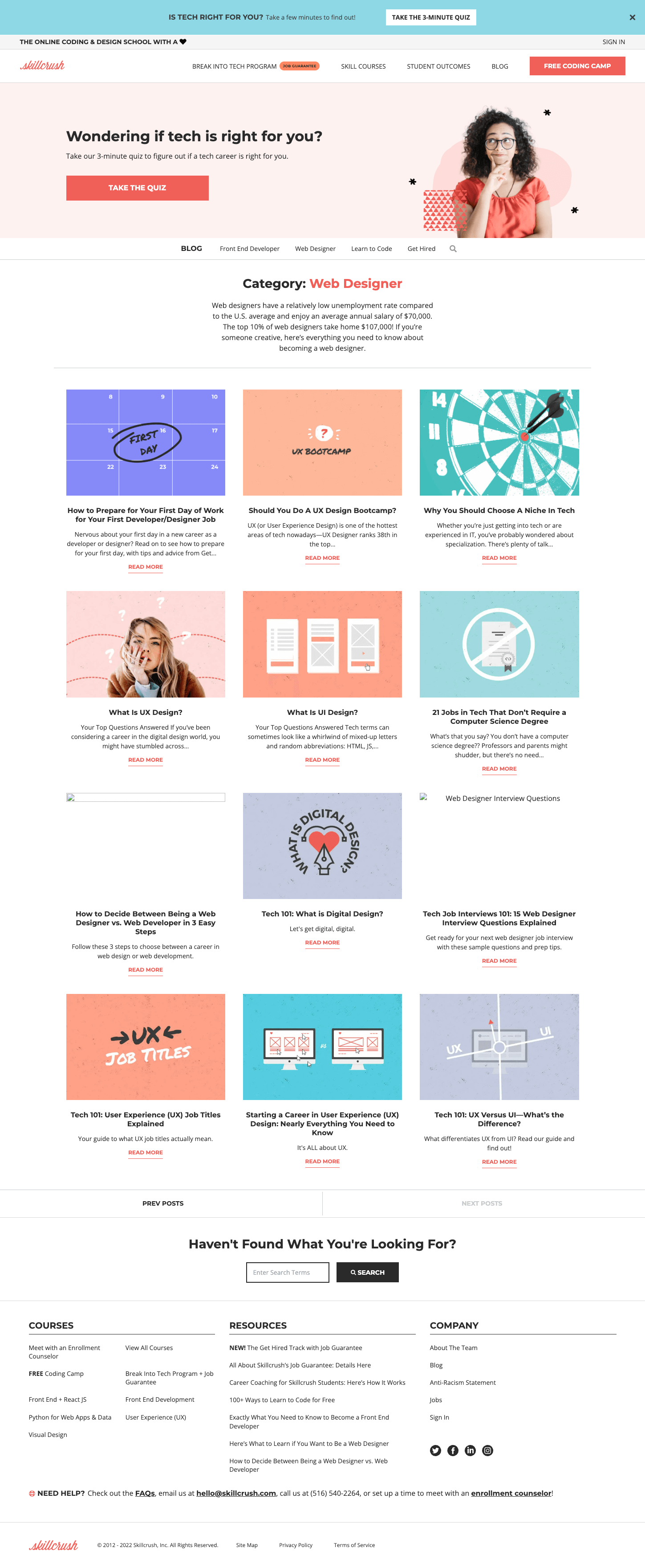 Blog Subcategory Page Redesign