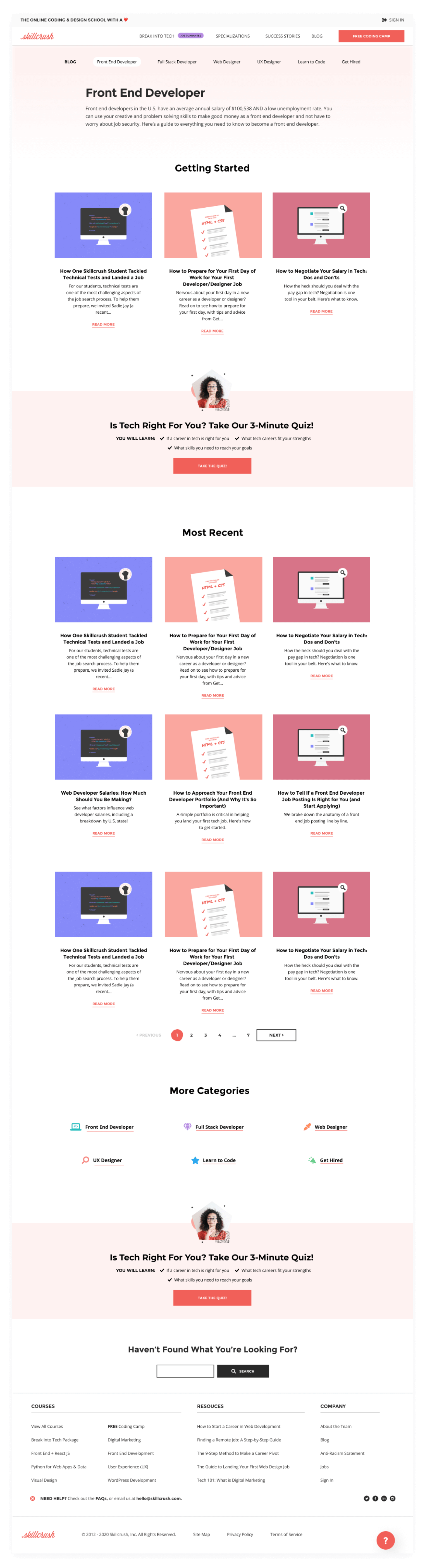 Blog Subcategory Page Redesign