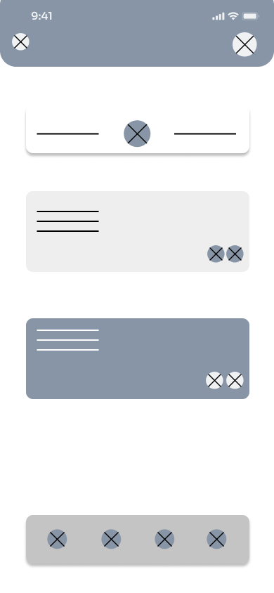 Screen design displayed in a mockup