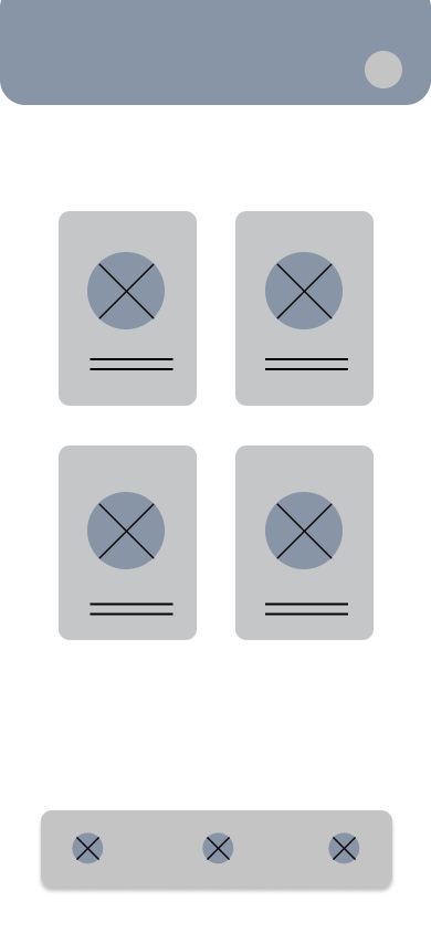 Screen design displayed in a mockup
