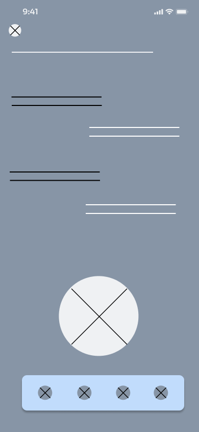 Screen design displayed in a mockup