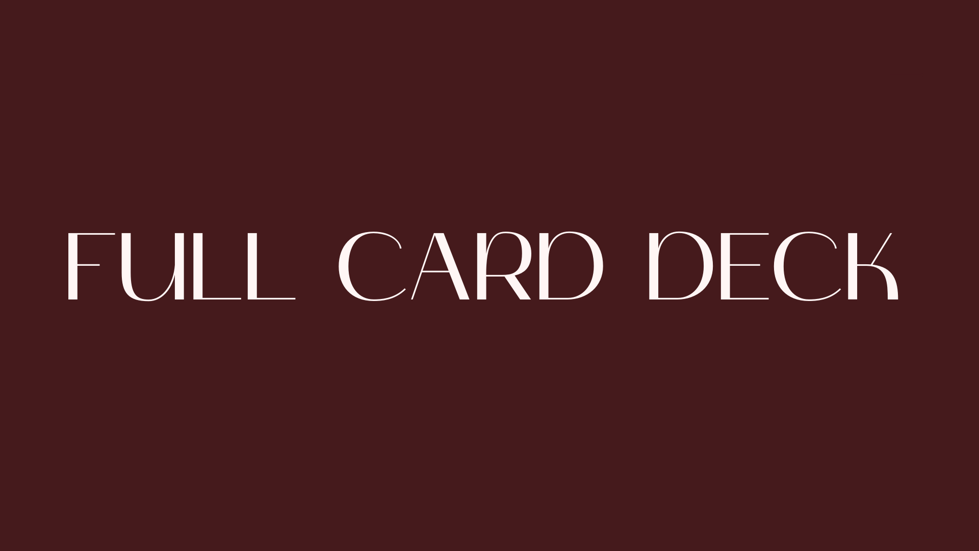 Card Deck Design