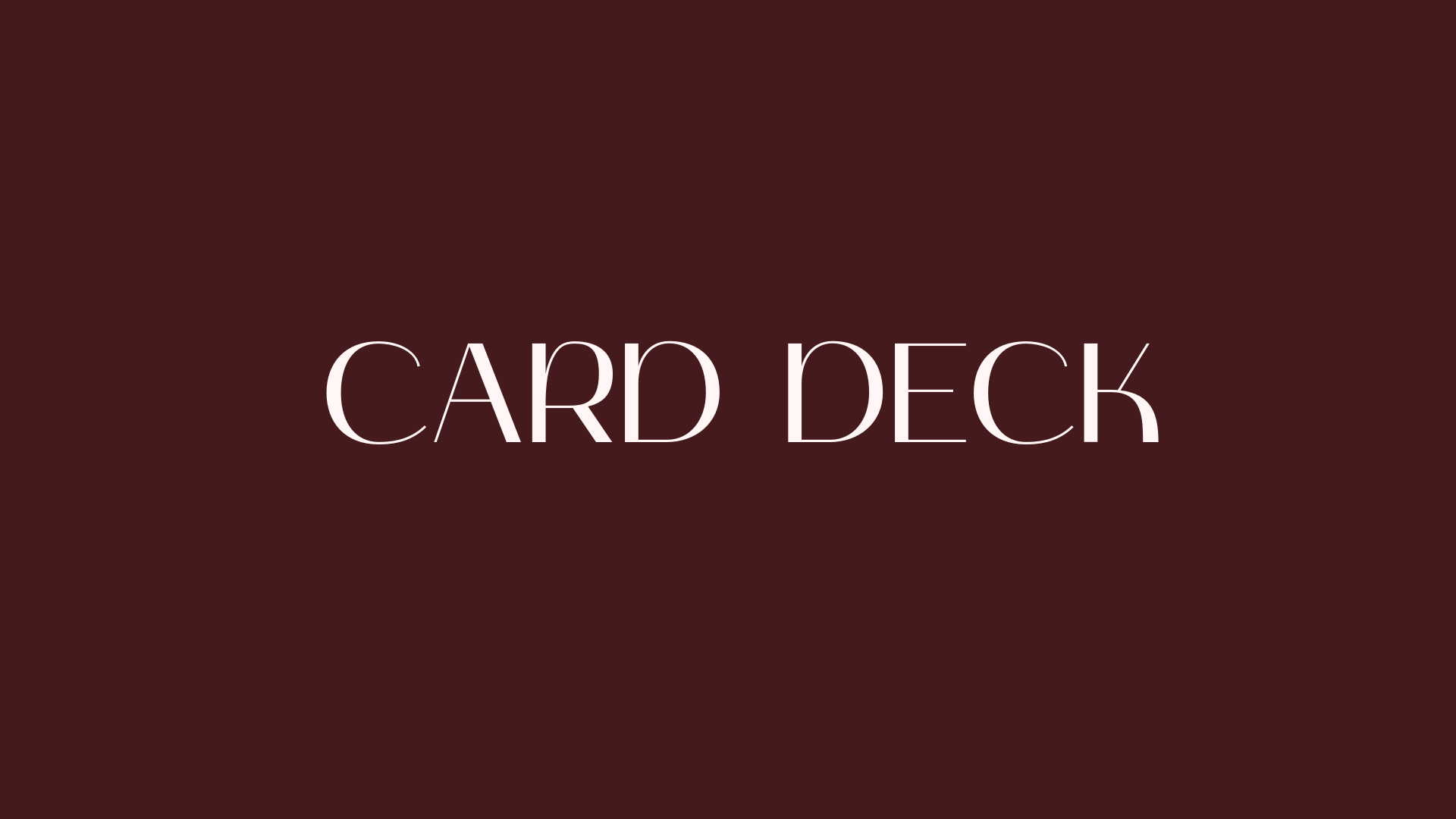 Card Deck Design